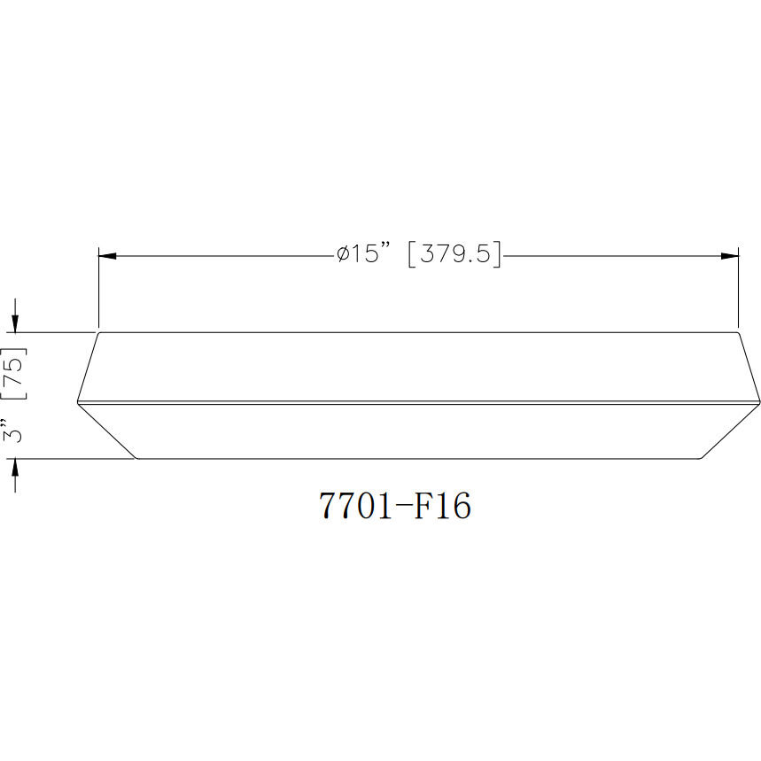 Quasars LED 16 inch Matte White Flush Mount Ceiling Light