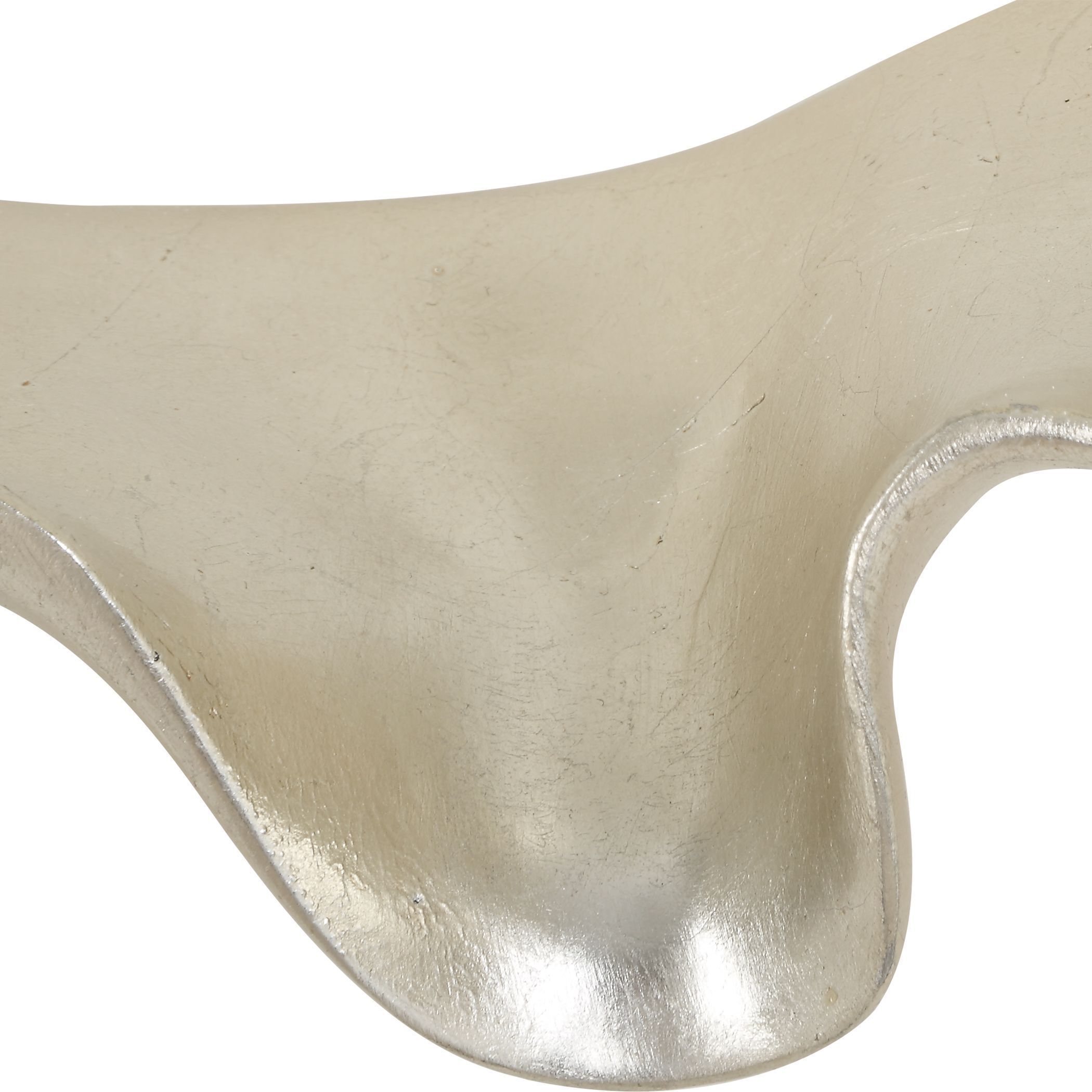 Ripple Effect Silver Leaf Wall Art, Set of 3