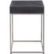 Jase 20 X 14 inch Black Concrete Look and Brushed Nickel Accent Table