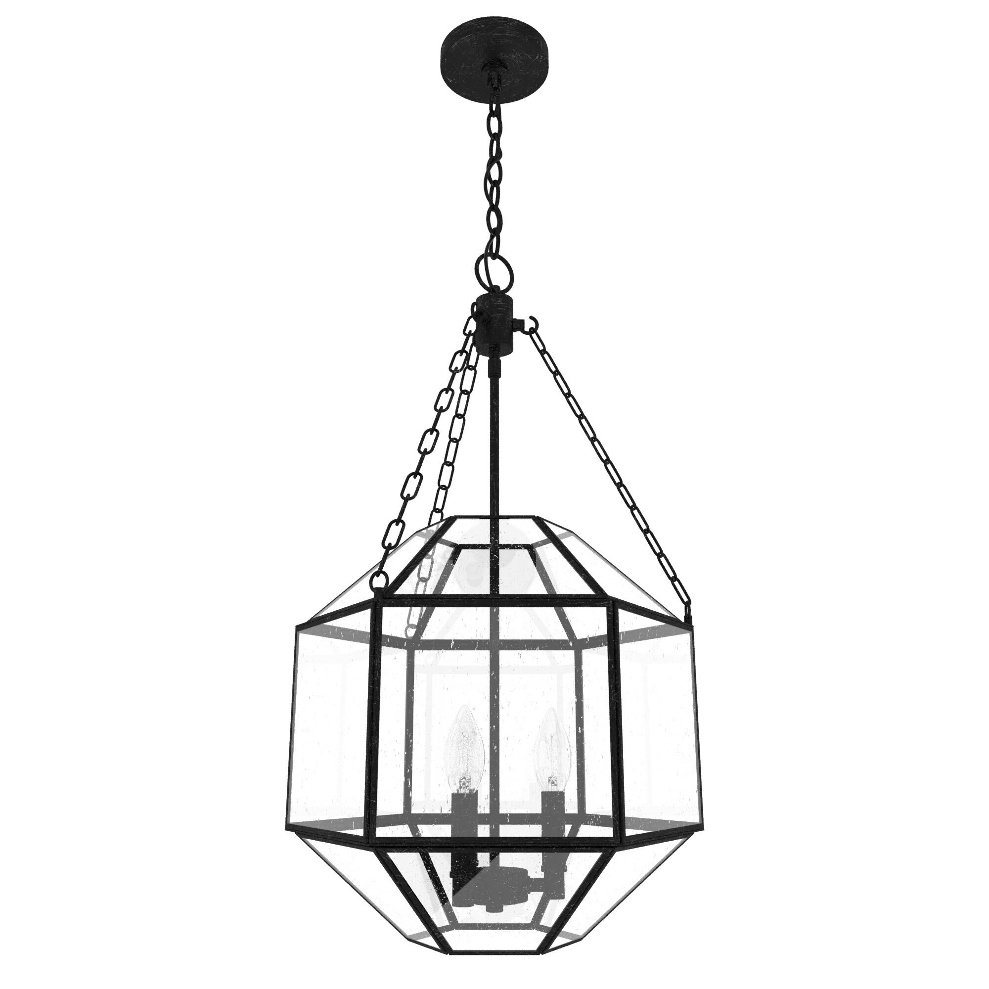 Indria 3 Light 13.25 inch Rustic Iron Pendant Ceiling Light