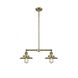 Franklin Restoration Railroad LED 21 inch Antique Brass Chandelier Ceiling Light, Franklin Restoration