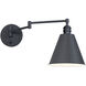 Library 1 Light 8 inch Black Wall Sconce Wall Light