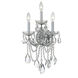 Maria Theresa Sconce Wall Light in Clear Hand Cut, Polished Chrome