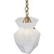 Bolsa 1 Light 8 inch Winter Brass Pendant Ceiling Light