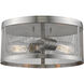 Meshsmith 2 Light 12.13 inch Brushed Nickel Flush Mount Ceiling Light in Brushed Nickel Steel