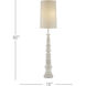 Malayan 80 inch 75 watt Whitewash Floor Lamp Portable Light, Phyllis Morris Collection