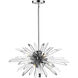 Burst 8 Light 33.25 inch Chrome Chandelier Ceiling Light in 45
