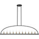 Abbott 11 Light 54 inch Black Linear Chandelier Ceiling Light