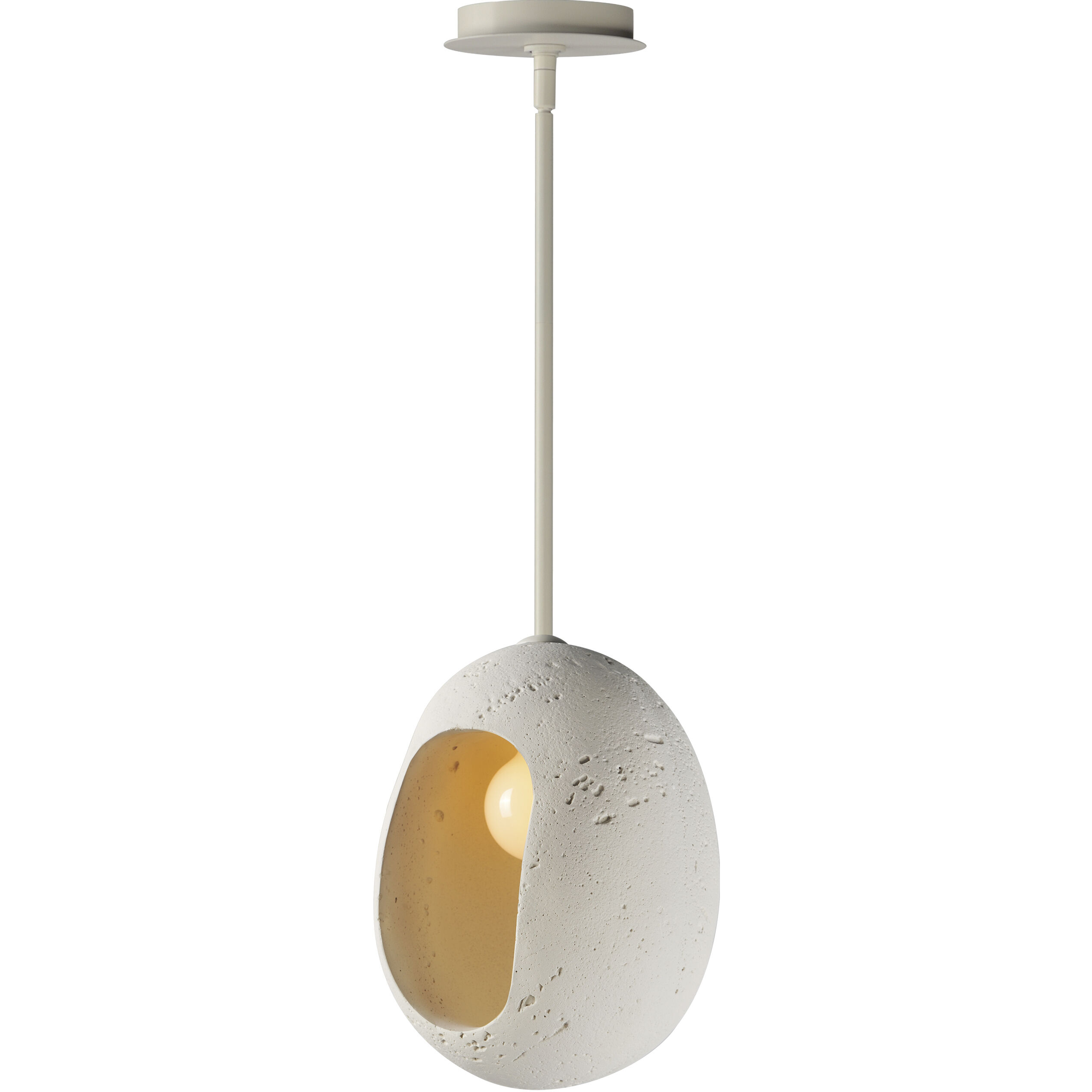 Luna LED 9.5 inch Chaulk White Single Pendant Ceiling Light