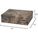 Woodgrain 12 inch Navy Laquer Decorative Box, Inline