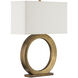Cercle 33 inch 150 watt Dark Antique Brass Table Lamp Portable Light