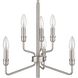 Saginaw 6 Light 18 inch Satin Nickel Chandelier Ceiling Light