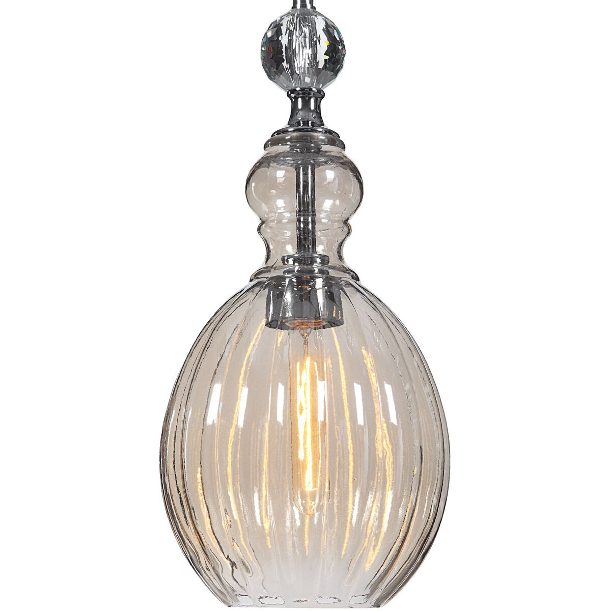 GiGi 1 Light 9 inch Chrome Mini Pendant Ceiling Light