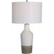 Dakota 27 inch 150.00 watt White Crackle and Aged Terra Cotta Table lamp Portable Light