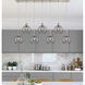 Ballston Athens Deco Swirl 7 Light 51.5 inch Brushed Satin Nickel Linear Pendant Ceiling Light