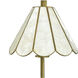 Verity 26 inch 40 watt White Marble and Polished Brass Table Lamp Portable Light