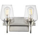 Goblet 2 Light 14 inch Satin Nickel Bath Vanity Wall Light