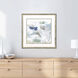 Pebble Coast White and Blue and Green and Beige Framed Art