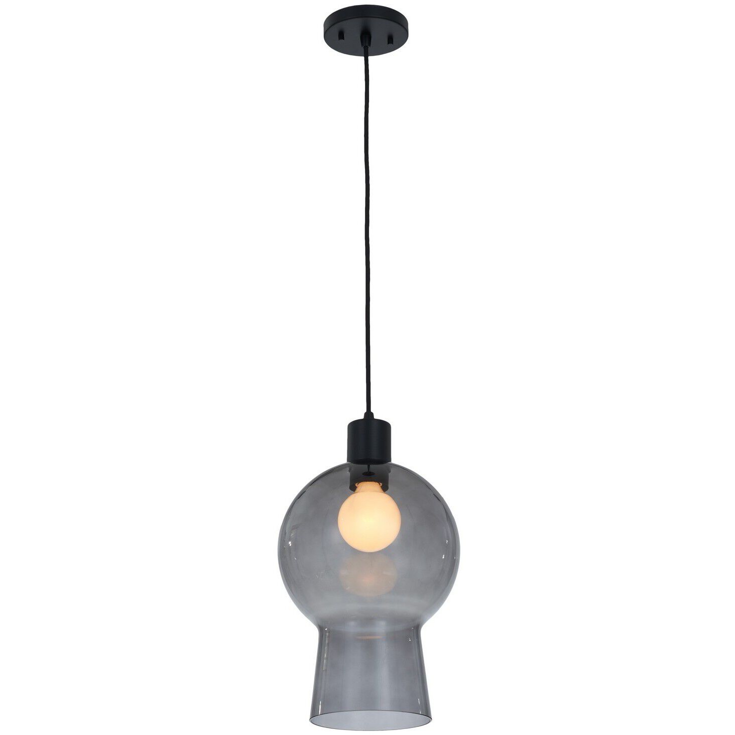 Cores 1 Light 9 inch Matte Black Pendant Ceiling Light