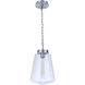 Laclede 1 Light 9.3 inch Satin Aluminum Outdoor Pendant