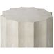 Marilyn 22 X 22 inch Ivory Grey Side Table, Scalloped