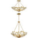 Marselle 6 Light 24 inch Antique Gold Semi Flush Ceiling Light