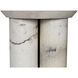 Nox 22 X 18 inch White Marble Side Table