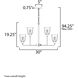 Hudson 9 Light 30 inch Satin Nickel Multi-Tier Chandelier Ceiling Light in Satin White