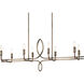 Yorkville 8 Light 42 inch Aged Darkwood/Silver Patina Island Light Ceiling Light
