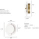 Opaline Crest 1 Light 8 inch Matte White Ceramic and Luxe Gold Sconce Wall Light, Medium