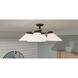 Graft 4 Light 24.5 inch Matte Black Semi-Flush Mount Ceiling Light, Extra Large