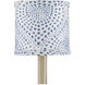 Lenore Blue and Ivory 5 inch Chandelier Shade
