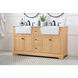 Franklin 60 X 22 X 34.75 inch Natural Wood Bathroom Vanity Cabinet
