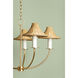 Twila 5 Light 30.25 inch Vintage Gold Leaf Chandelier Ceiling Light