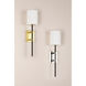 Denise 1 Light Polished Nickel/Black Wall Sconce Wall Light
