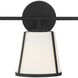Fulton Bath Vanity Light Wall Light in Black, White