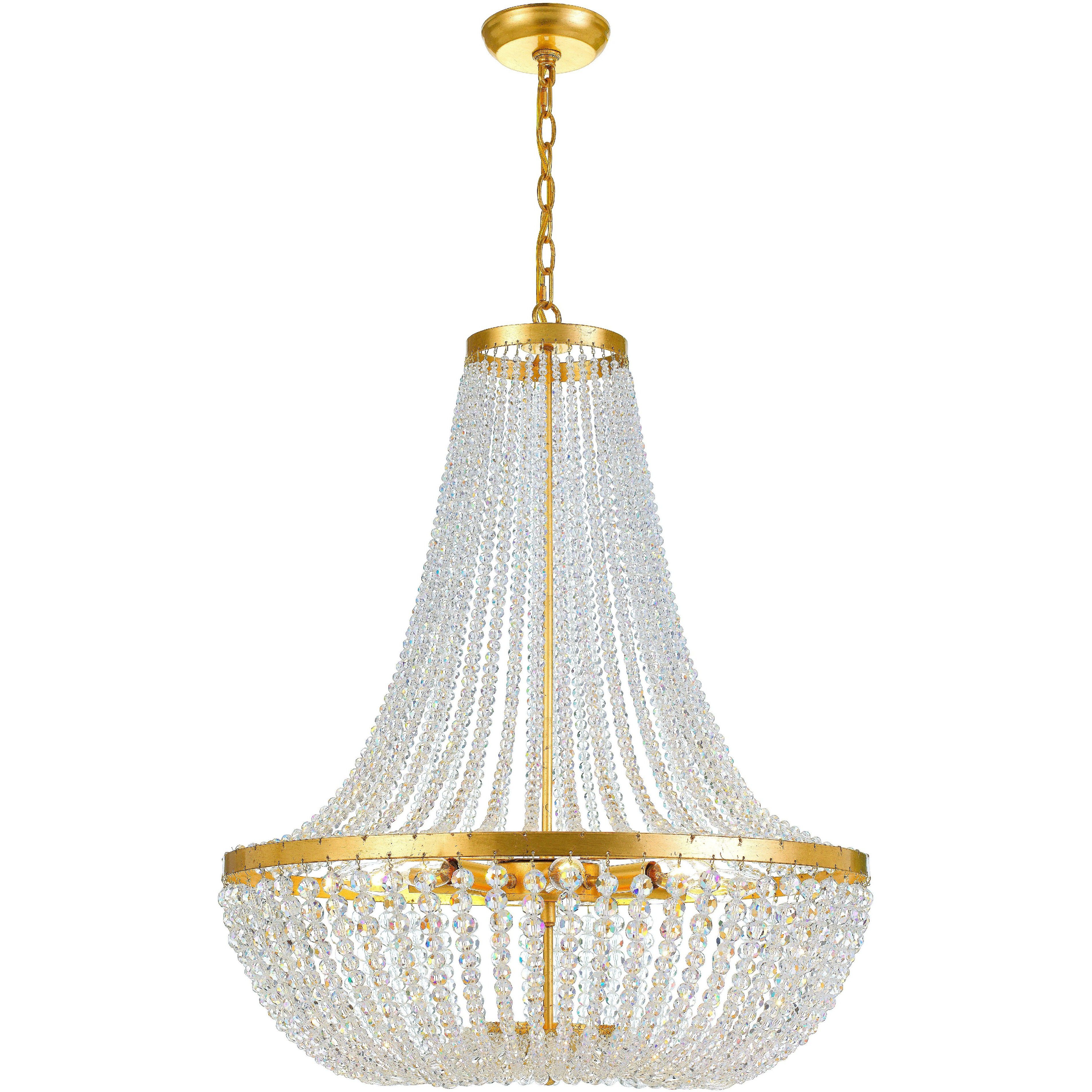 Rylee 8 Light 24.75 inch Antique Gold Chandelier Ceiling Light
