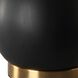 Nocturnal 34.5 inch 150.00 watt Black Stone and Brass Table Lamp Portable Light