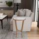 Switlania Marble Side Table in Gold