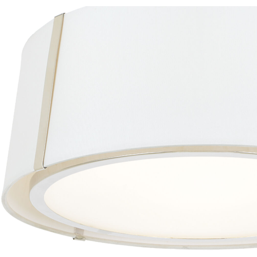 Fulton 3 Light 18 inch Polished Nickel Semi Flush Ceiling Light