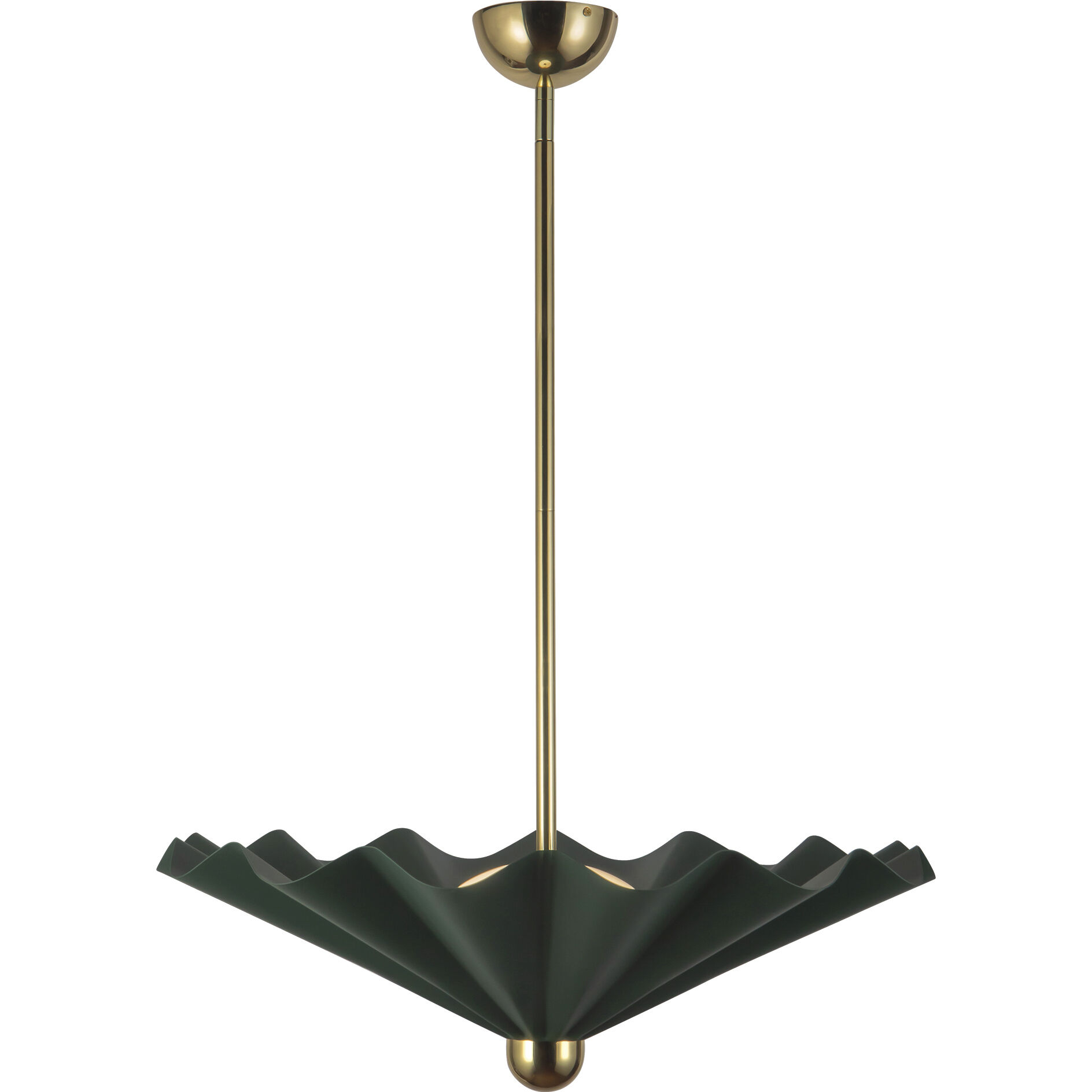 Furrow 25 inch Pine Green Pendant Ceiling Light