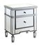 Contempo Silver Cabinet, 1-Door, Clear Mirror