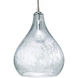 Curved 1 Light 13 inch Clear Pendant Ceiling Light, Large
