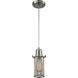 Austere Quincy Hall LED 4.5 inch Brushed Satin Nickel Mini Pendant Ceiling Light in Silver, Austere