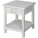 Seaside White 24 X 22 inch White End Table