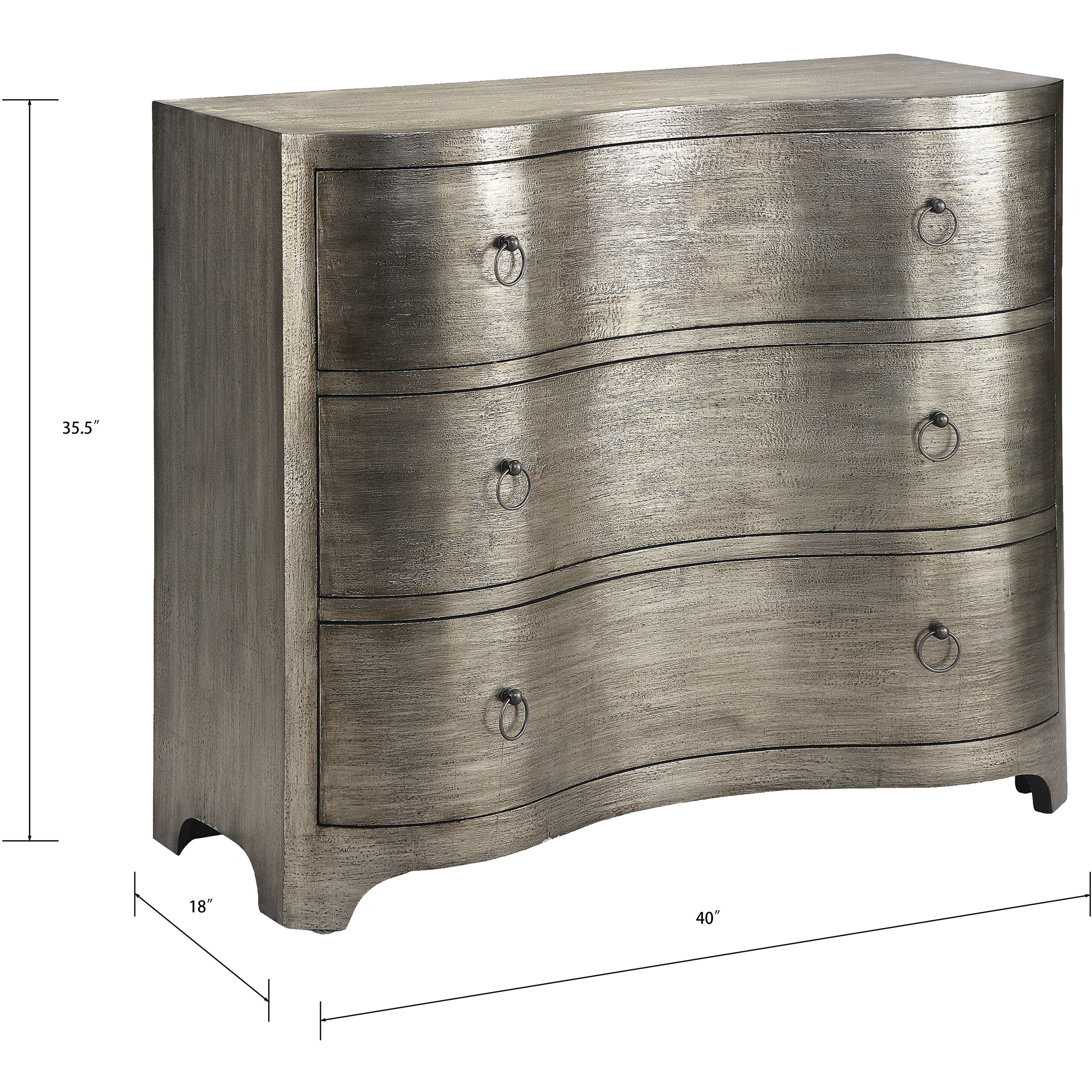 Greybeau Antique Silver Leaf Chest