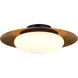 Zinola LED 18 inch Sand Coal and Halcyon Gold Flush Mount Ceiling Light