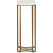Ocho 22.25 X 8.5 inch White and Antique Brass Drinks Table