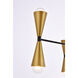 Cade 6 Light 34 inch Black and Brass Pendant Ceiling Light