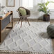 Azilal 108 X 79 inch Light Grey Rug, Rectangle